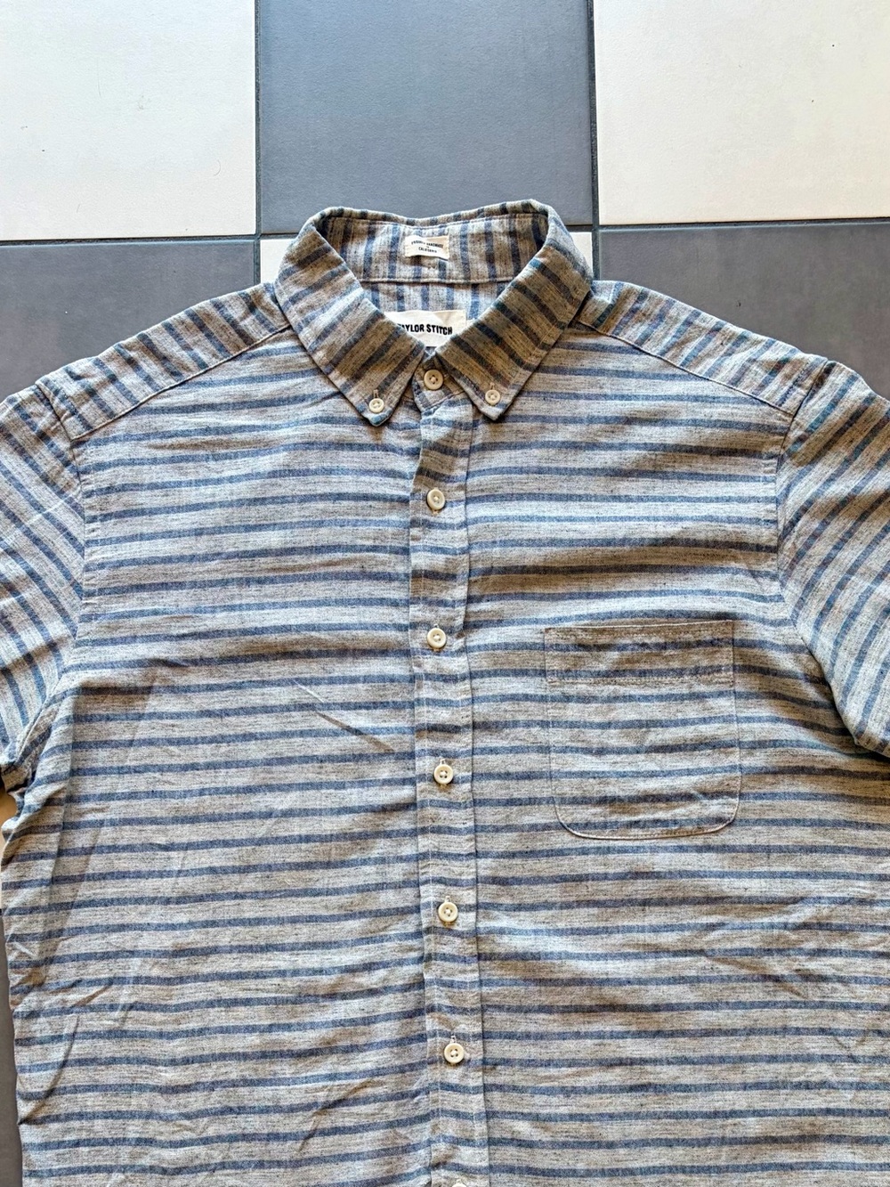 Taylor Stitch Slub Cotton Stripe S/S Shirt